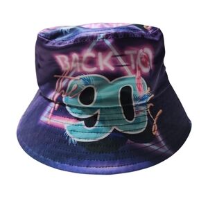 90s Theme Bucket Retro Packable Sun Hat